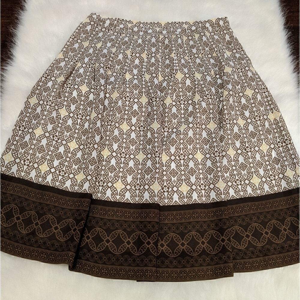 🌵Ann Taylor LOFT petites brown yellow skirt 2P